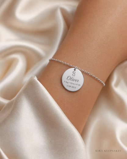 Personalized Baby Bracelet – Custom Engraved Keepsake